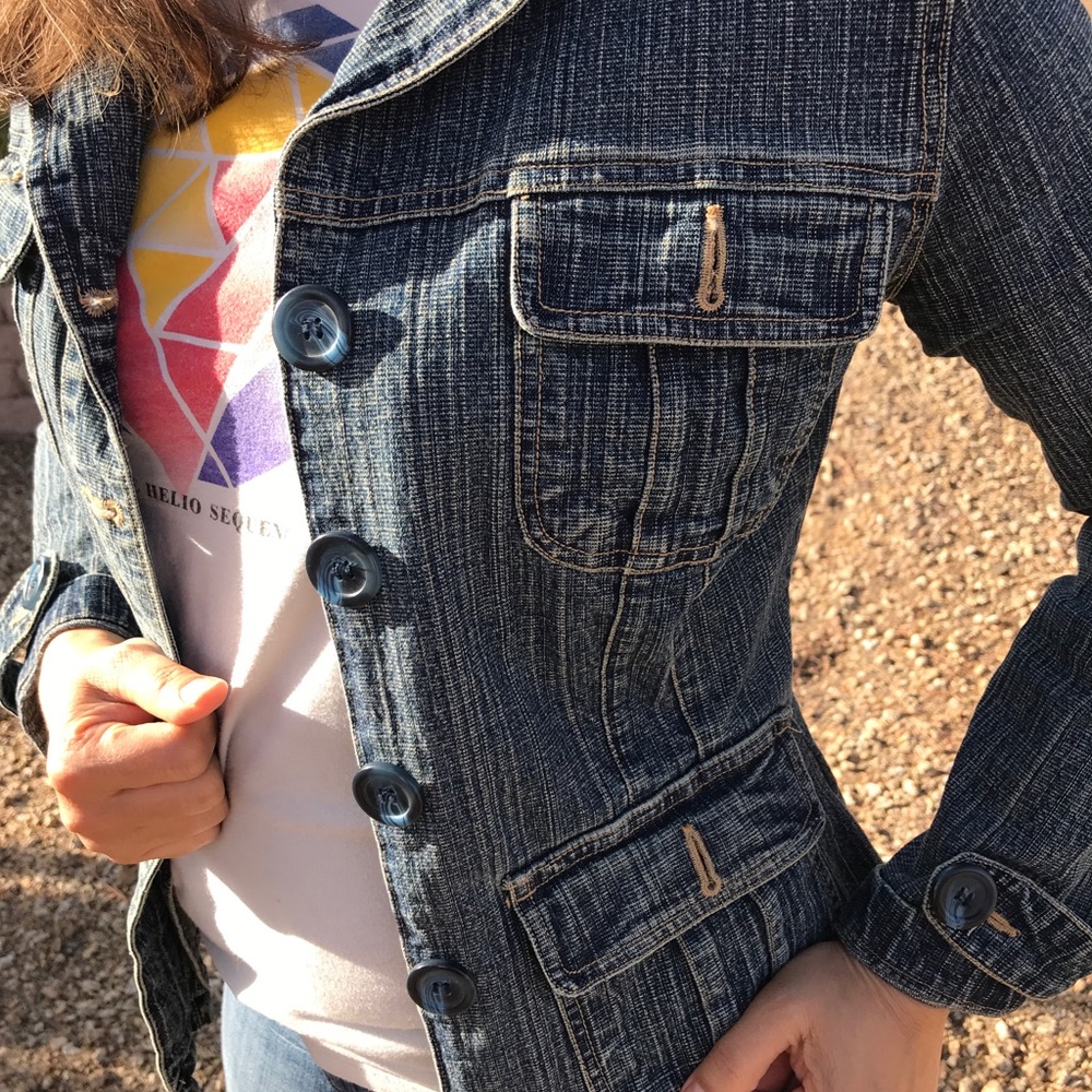 Acid wash jean jacket